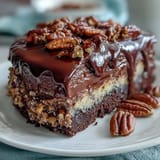 Rich Kentucky Derby Chocolate Pecan Tart, beautifully baked with nutty, gooey filling.