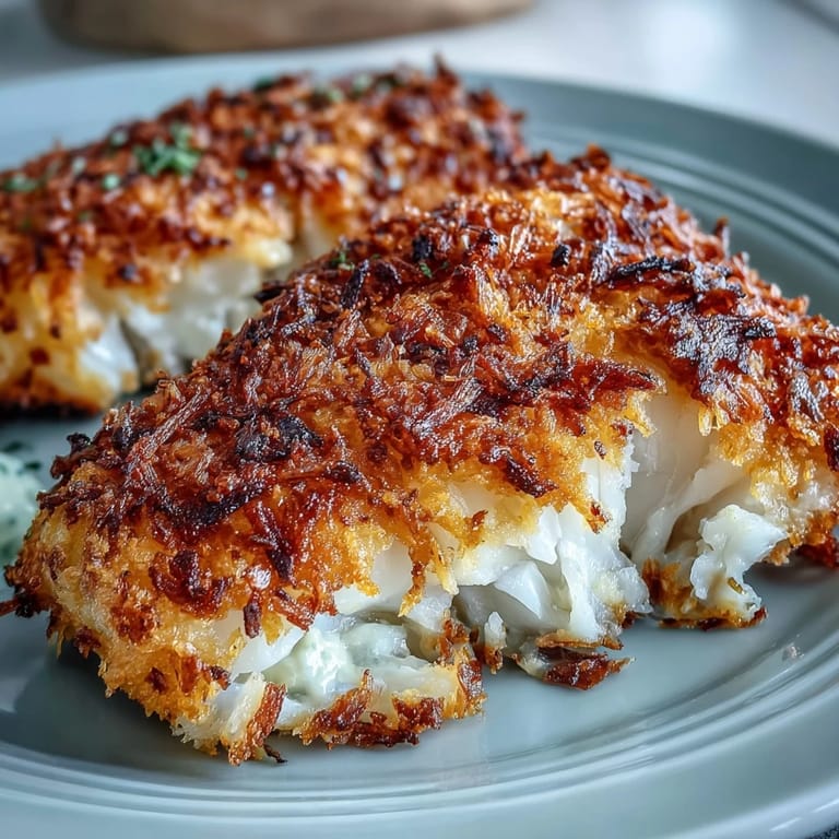 Spicy, perfectly fried catfish fillets with a crunchy cornmeal crust, paired with tangy remoulade sauce for authentic soul food flavor.