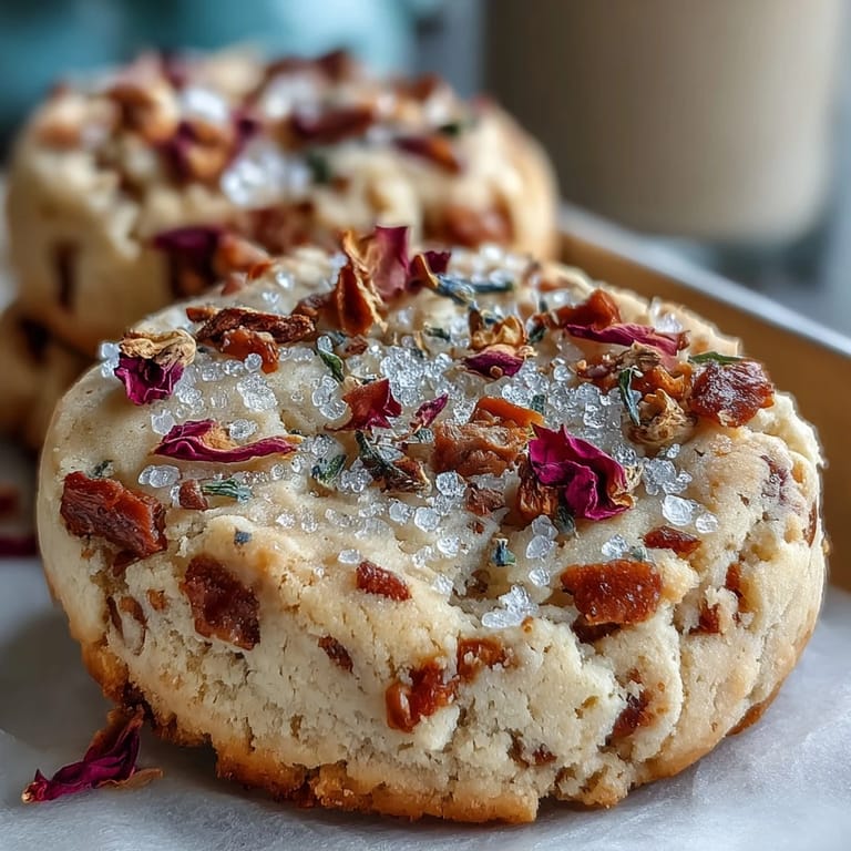 A charming box of flower-decorated shortbread cookies, combining classic British baking with a festive Mothers Day presentation.