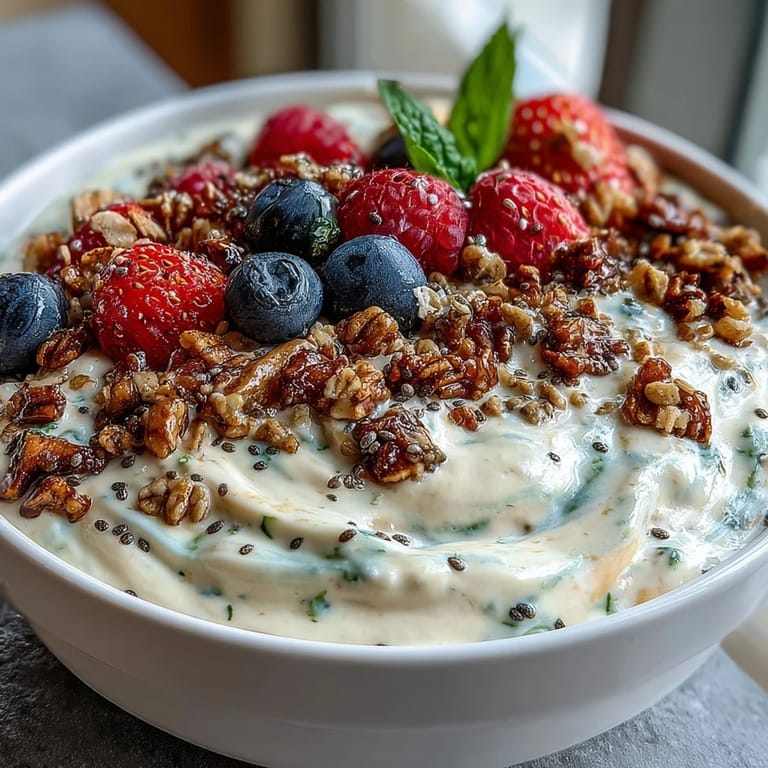 Vibrant Skyr Protein Smoothie Bowl, a refreshing, expertly plated breakfast featuring abundant fresh fruit.